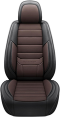 Premium Ergonomic Luxury Car Seat Covers - Full Set (Black & Coffee Brown)
