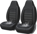 Sleek Minimalist Waterproof Car Seat Covers - Front Pair Set (Matte Black)